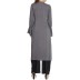 Long Kurti with bell sleeves- Grey Long Kurti with bell sleeves- Grey